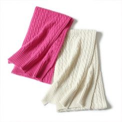 Knitted Cashmere Women Scarves 2PCS