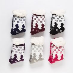 Super Soft Warm Cute Animal Face Non Slip Fuzzy Crew Winter Home Socks 60 pairs