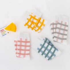 Women Autumn Winter Tube Cotton Plaid Socks Candy Color Socks 80 pairs