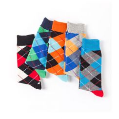 Adults Age Fashion Colorful Printed Men Anti Slip Breathable Sock 100 pairs